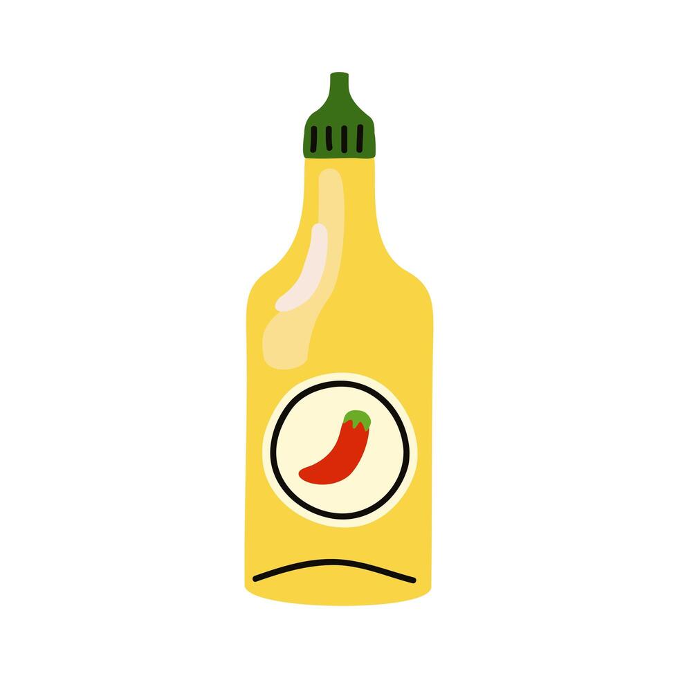 sauce jaune au piment vecteur