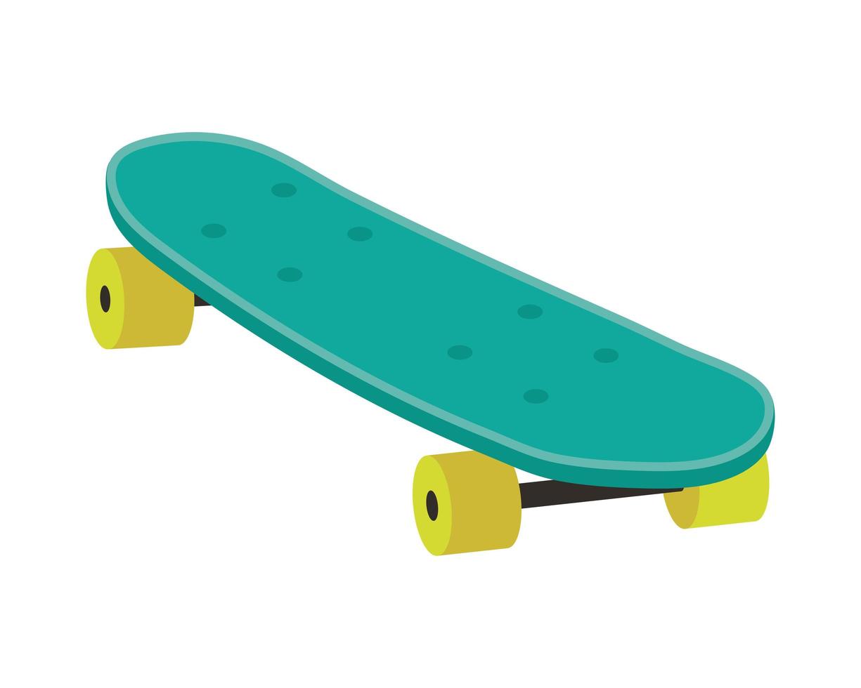 skateboard couleur vert vecteur