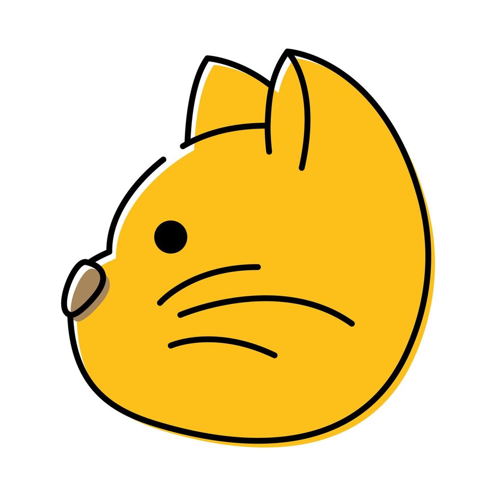icône de mascotte de petit chat mignon vecteur