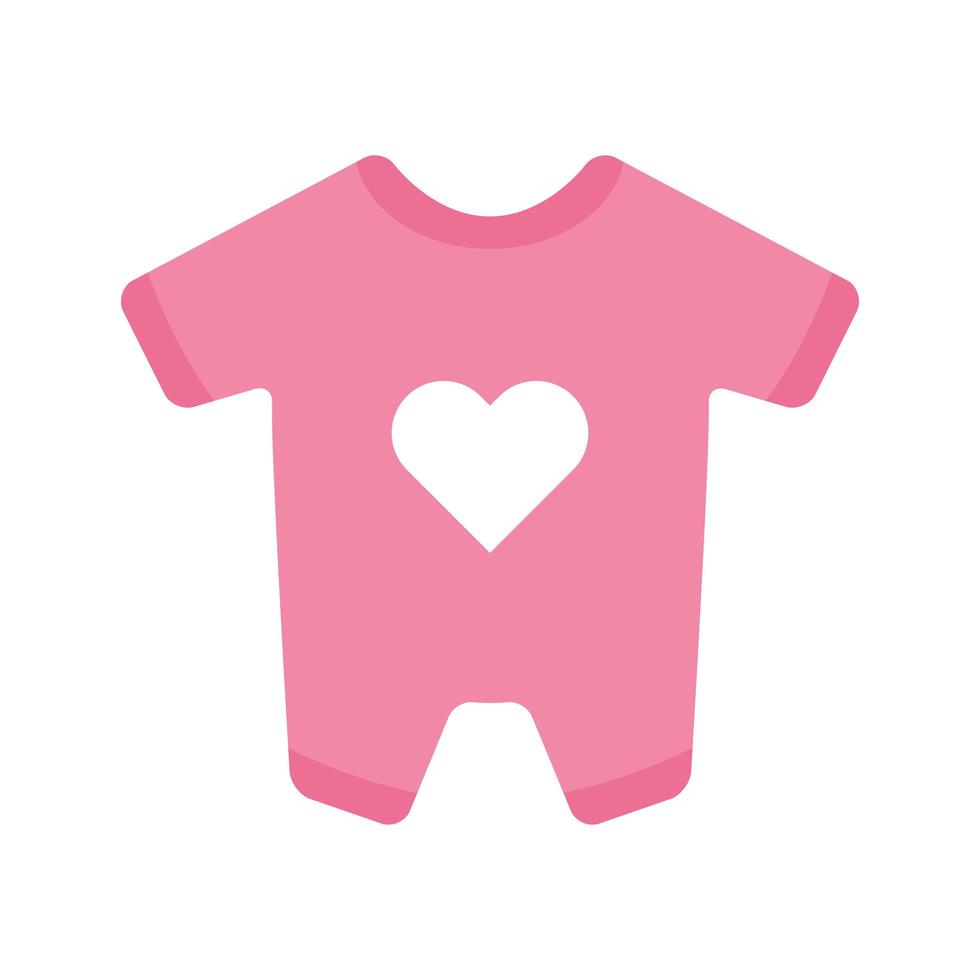 icône d'accessoire bébé vêtements mignons vecteur