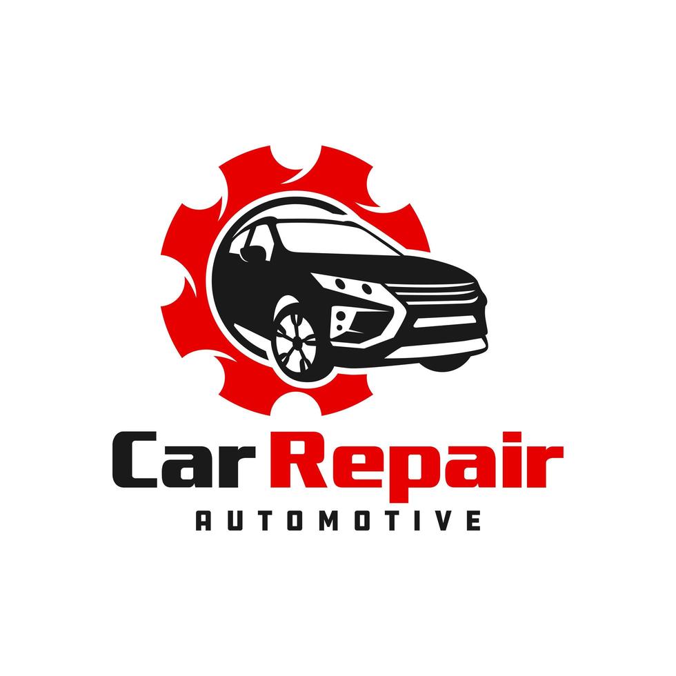 création de logo de réparation de voiture moderne vecteur