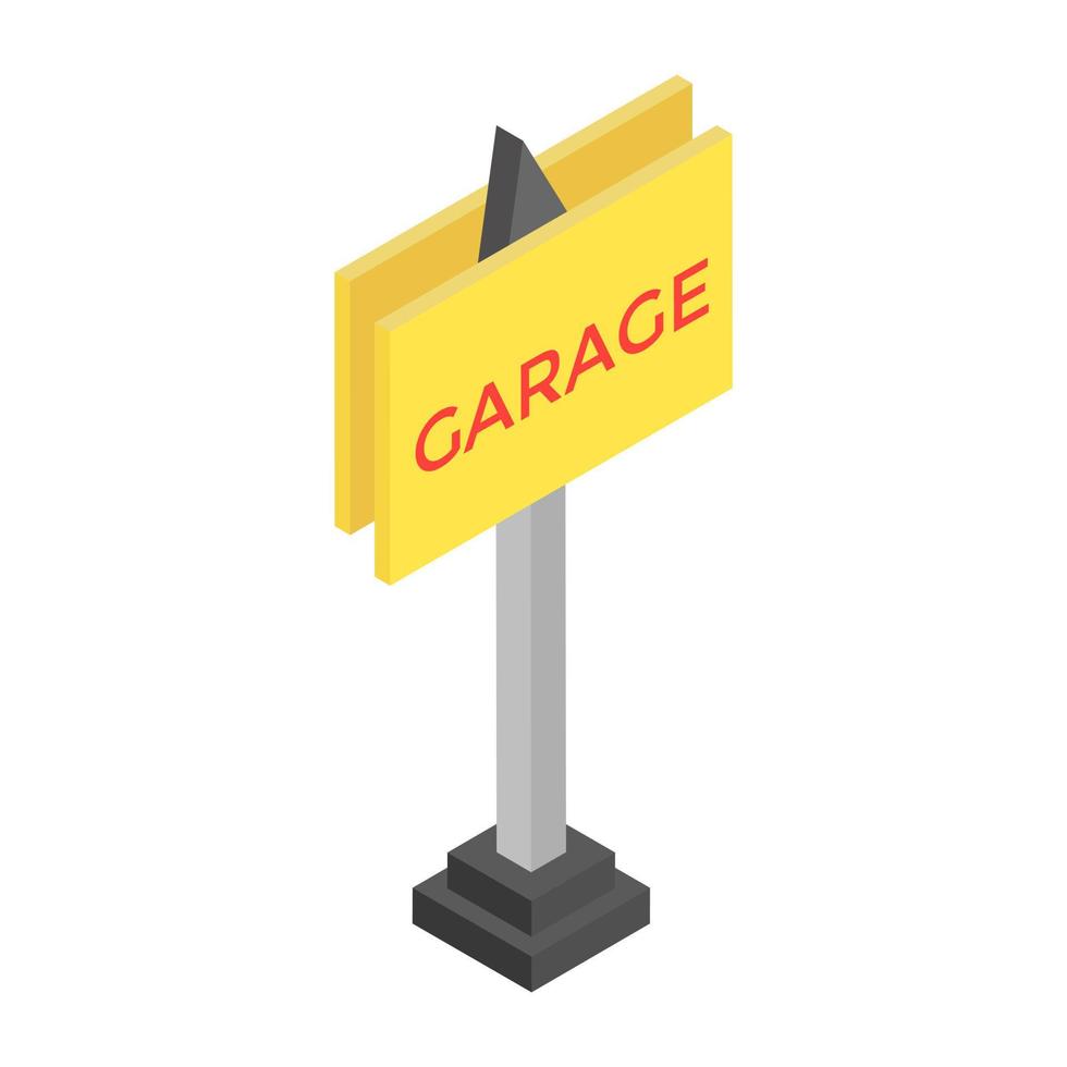 concepts de garage à la mode vecteur