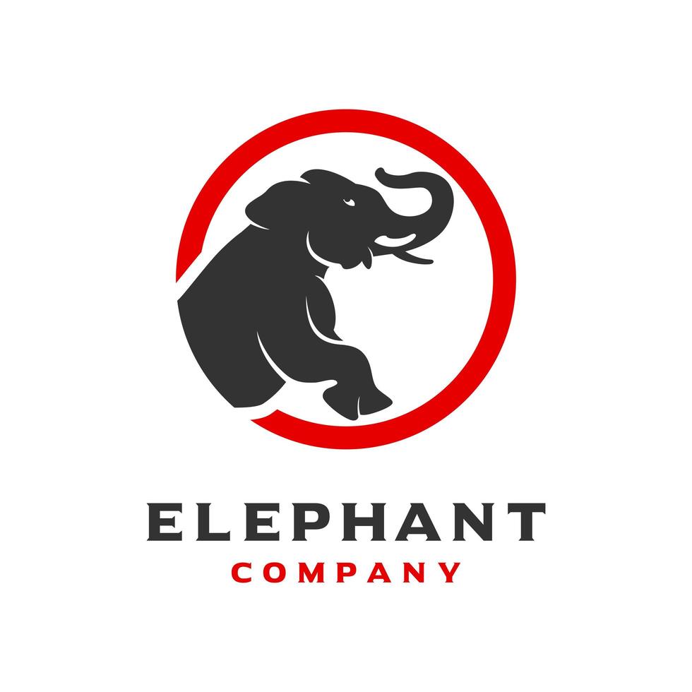 modèle de conception de logo d'éléphant vecteur
