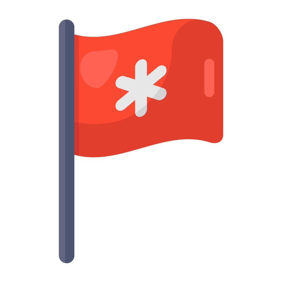 icône de drapeau médical dans un style modifiable vecteur
