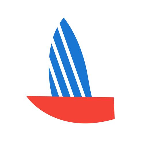 Conception d&#39;icône de yacht vecteur