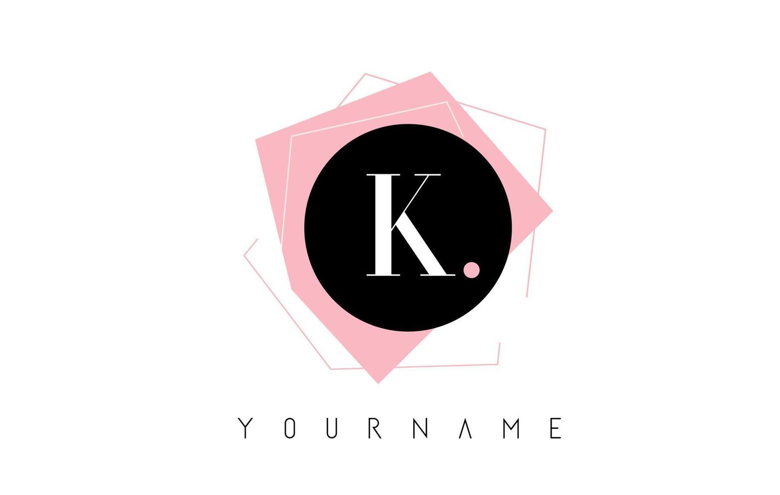 création de logo en forme géométrique pastel lettre k. vecteur