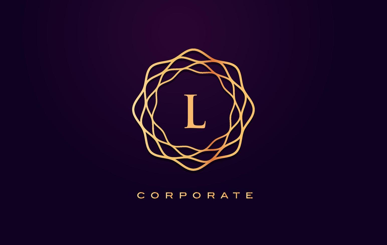 l logo de luxe. vecteur de conception de lettre monogramme