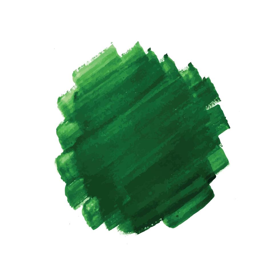 conception aquarelle coup de pinceau vert vecteur