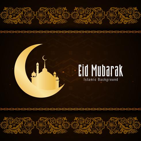 Abstrait Eid Mubarak design fond religieux vecteur