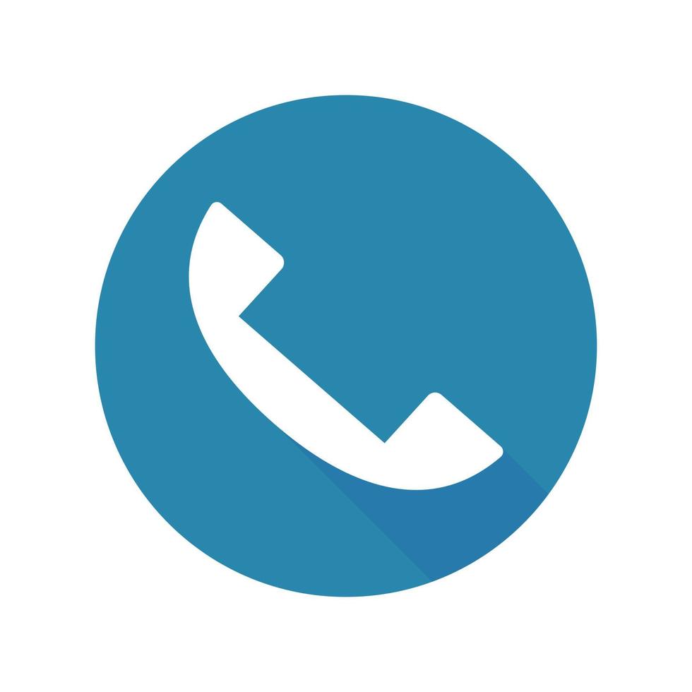 icône de téléphone de cercle bleu. vecteur. vecteur