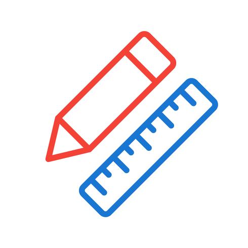 Pencil &amp; Ruler Icon Design vecteur