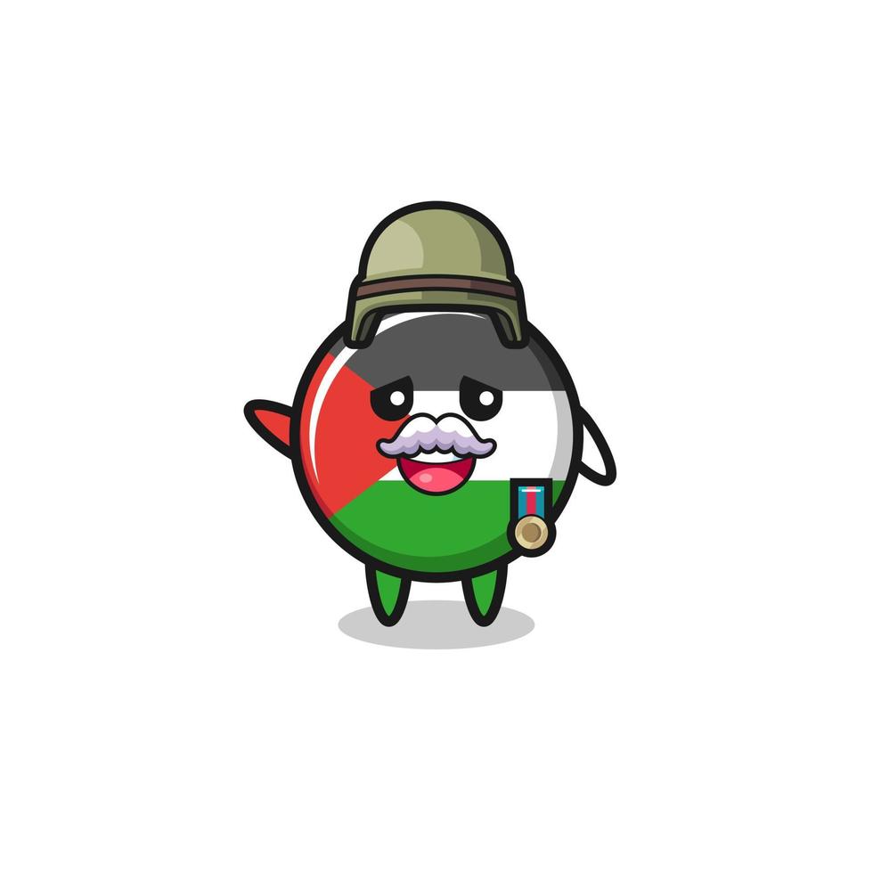 drapeau de la palestine mignon comme dessin animé vétéran vecteur