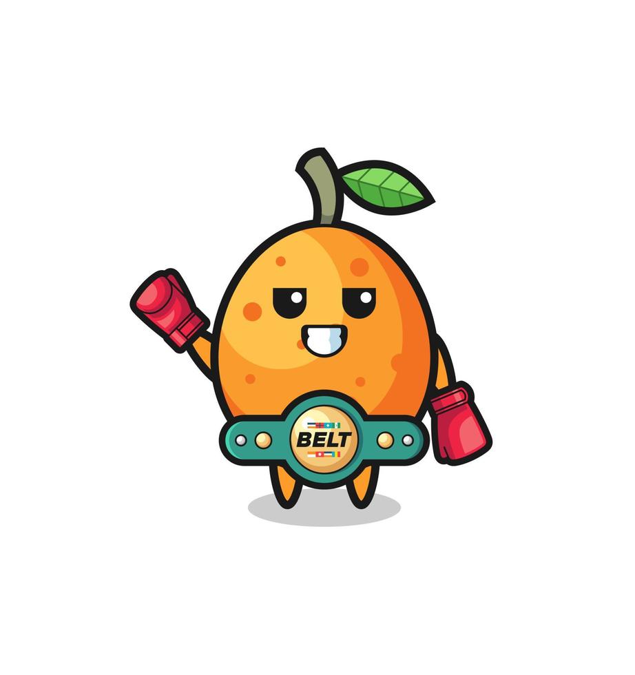 personnage mascotte boxeur kumquat vecteur