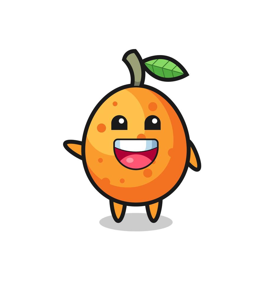 heureux personnage mascotte mignon kumquat vecteur