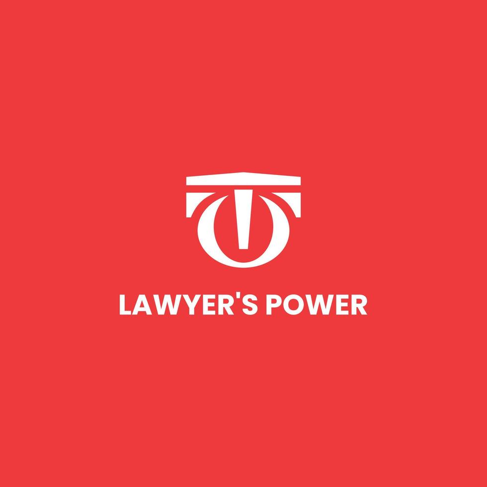 logos pour les avocats. ce logo est une combinaison de la forme des écailles et de l'icône de puissance vecteur