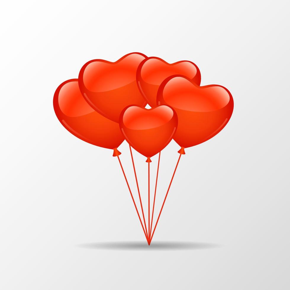 ballon coeurs vector illustration