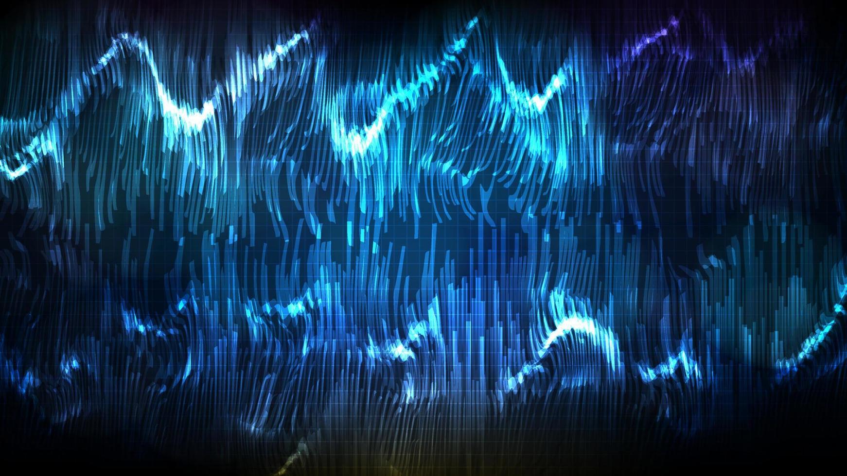 arrière-plan abstrait de technologie futuriste de données de bloc de ville de barre aléatoire bleue vecteur