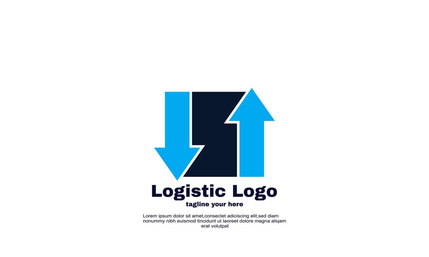 vecteur entreprise et entreprise flèche logistique géométrie logo design vecteur