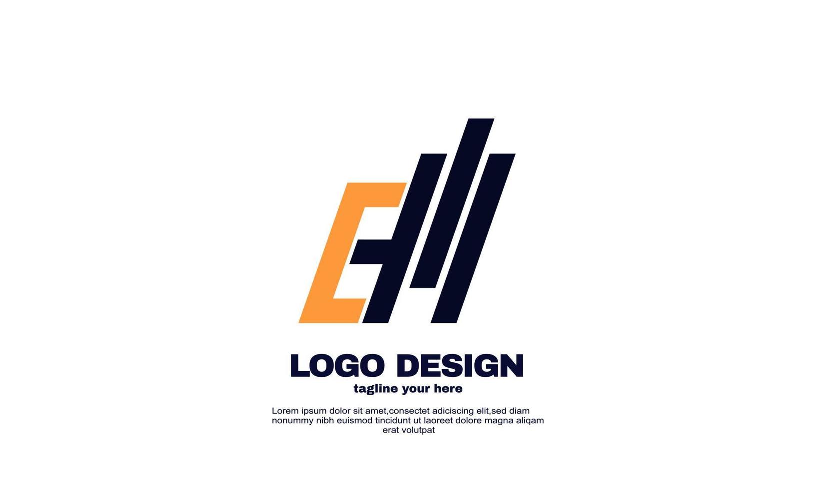 illustrator stock abstrait inspiration créative meilleur logo puissant vecteur de conception de logo d'entreprise géométrique avec coloré