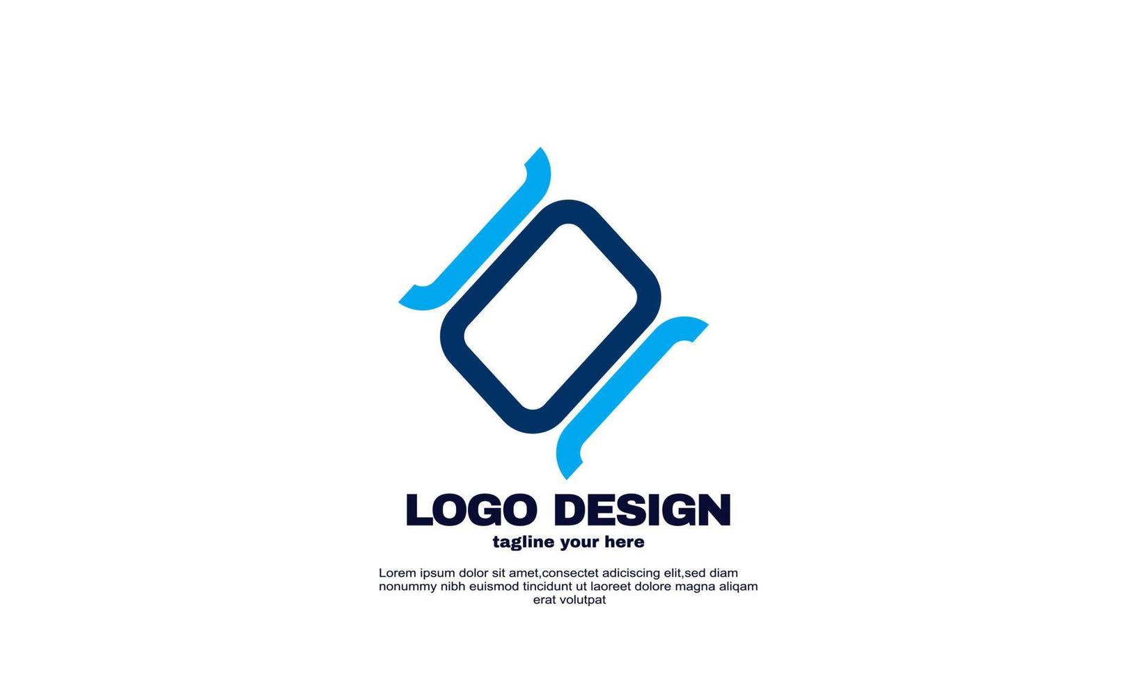 éléments de conception de vecteur rectangle conception de logo de votre entreprise