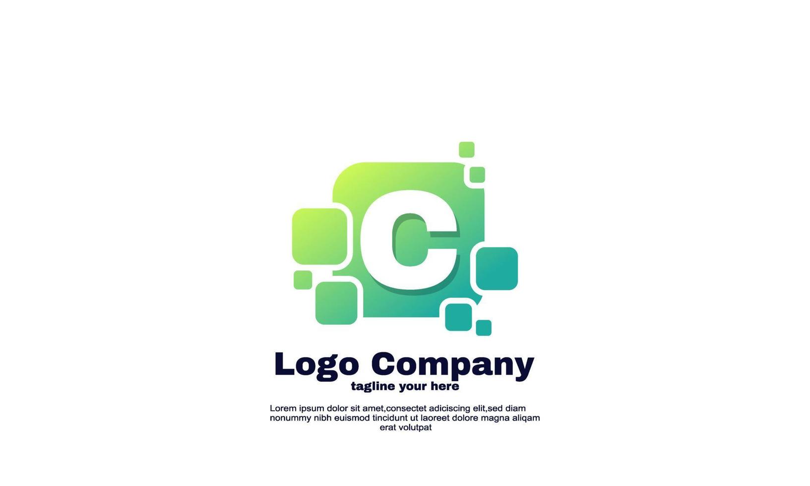 vecteur stock initiale lettre c entreprise créative marque entreprise logo design