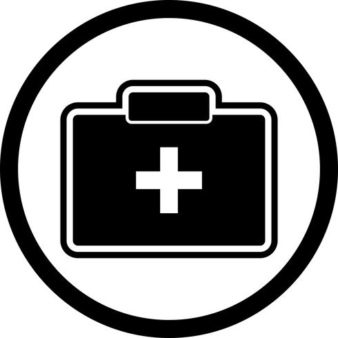 Conception d&#39;icônes de boîte de premiers secours vecteur