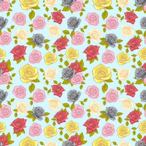 modèle sans couture fleur rose, vecteur modèle sans couture rose floral, fond de fleur