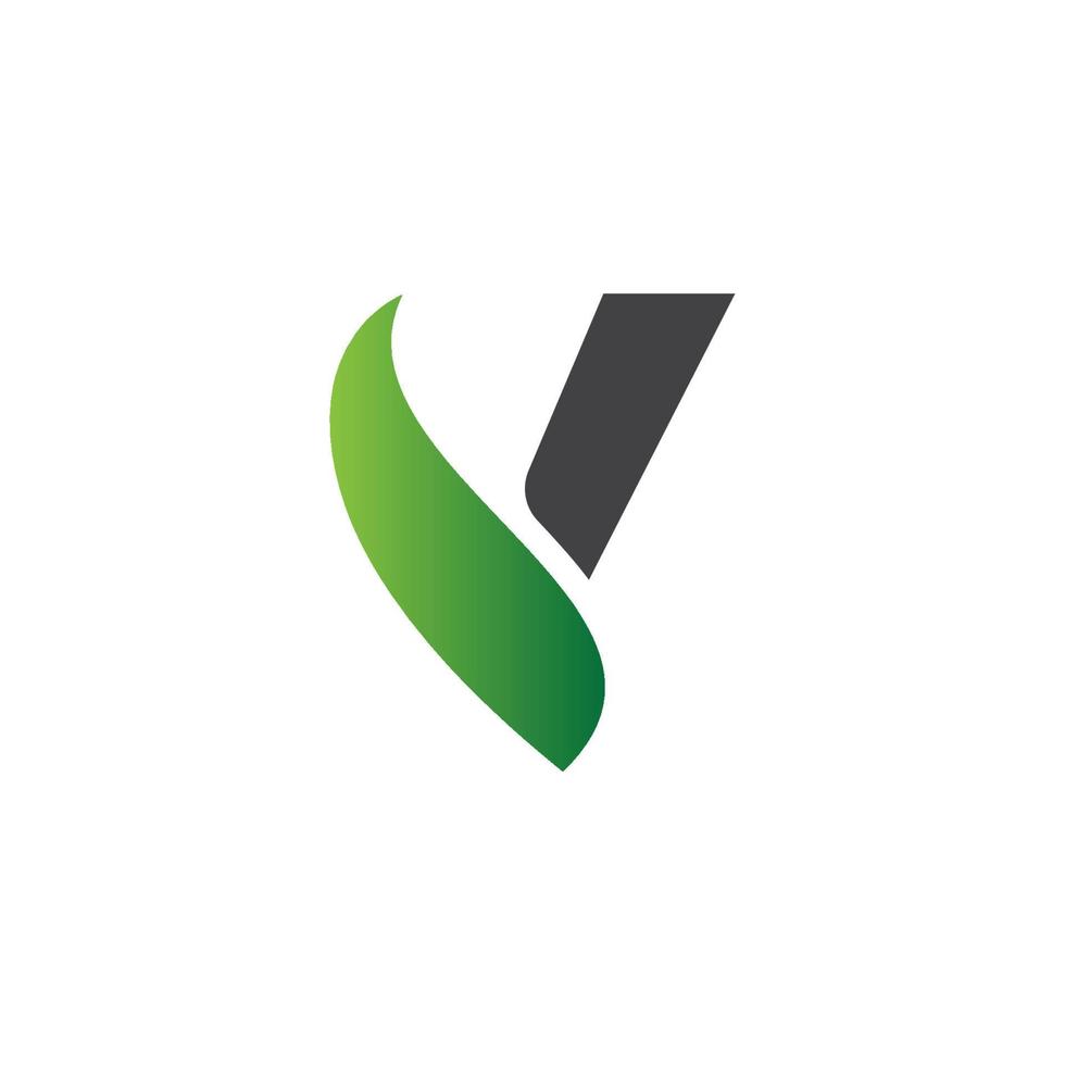 lettre v alphabet maison icônes vertes naturelles feuille logo maison vecteur