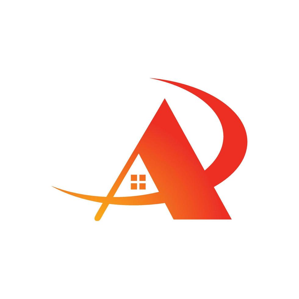 lettre un logo abstrait de l'entreprise de l'industrie de la maison de l'immobilier vecteur