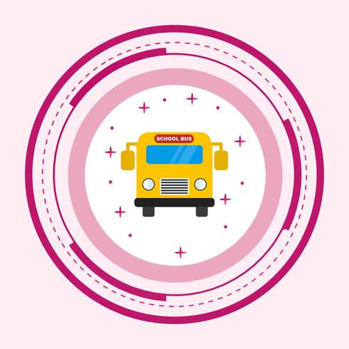 Autobus scolaire Icon Design vecteur