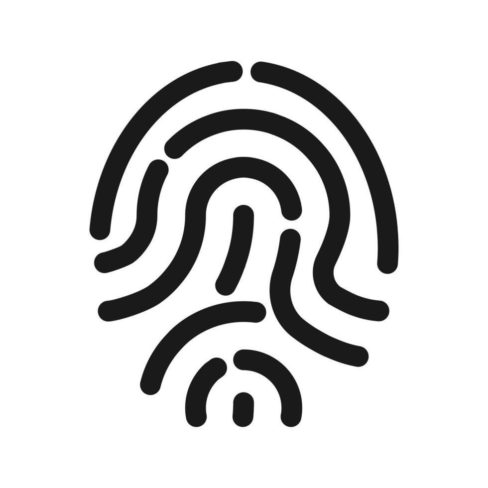 icône d'empreintes digitales. modèle de symbole de sécurité pour l'illustration vectorielle du logo de la collection de conception graphique et web vecteur