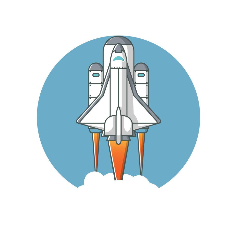 illustration de fusée astronaute dans l'espace vecteur