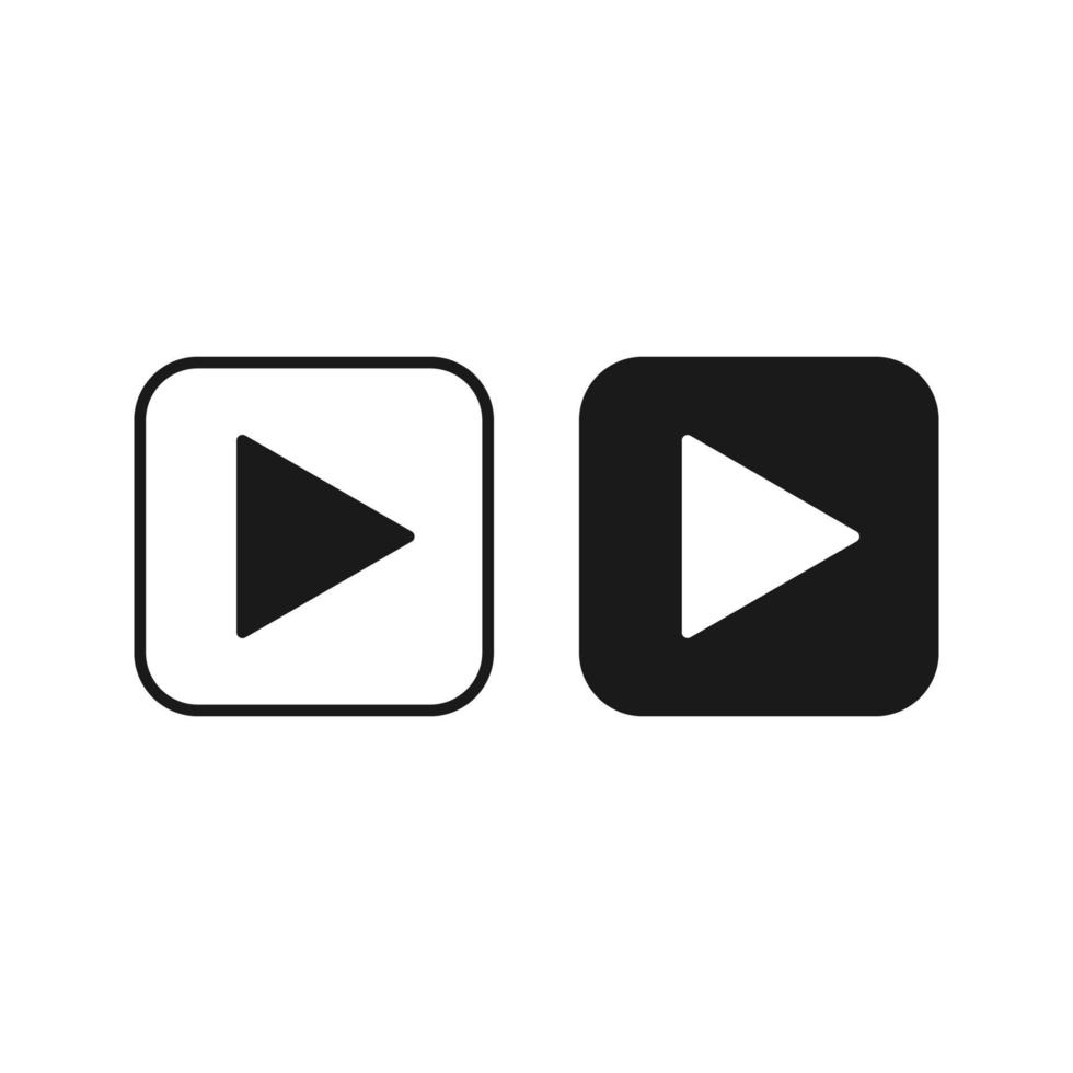 icône de vecteur de bouton de lecture. bouton de lecture vidéo symbole illustration vectorielle couleur modifiable