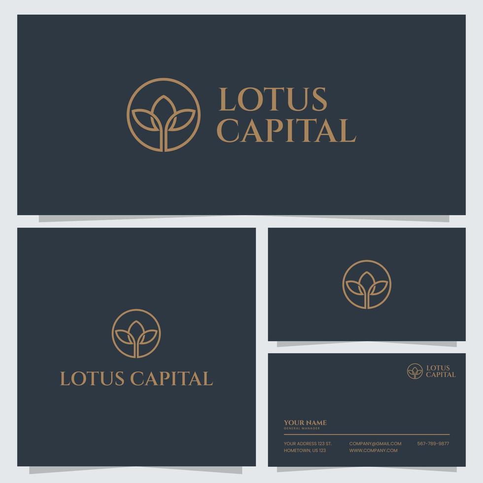 création de logo de capital de lotus vecteur