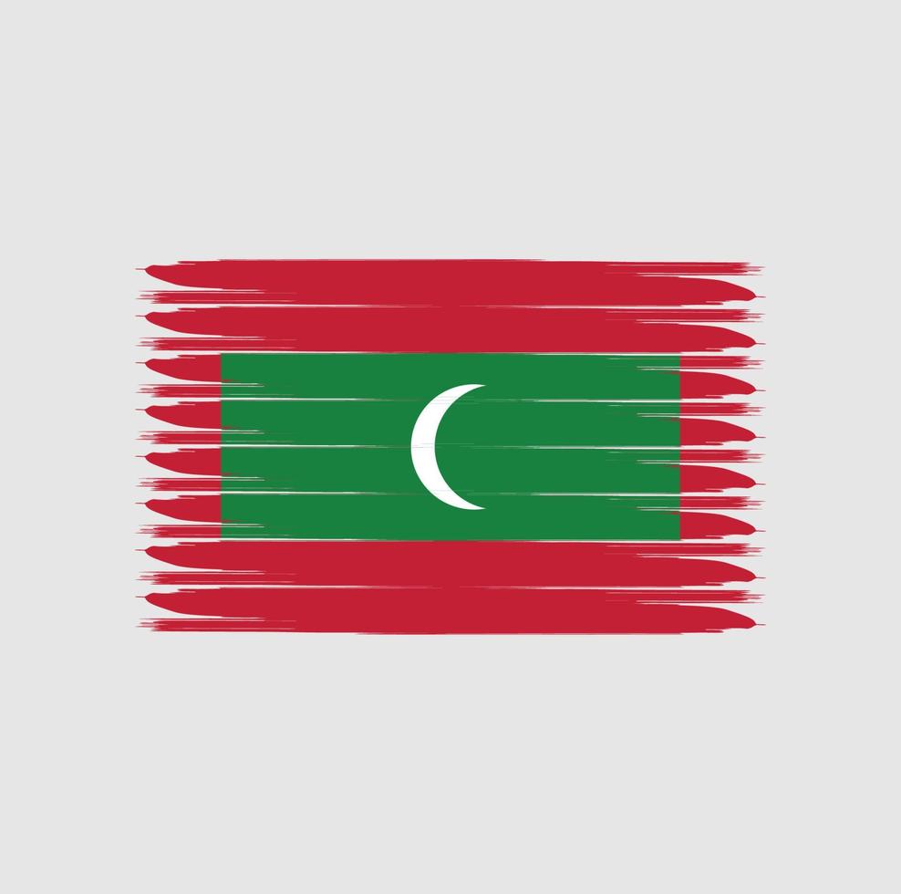 drapeau des maldives avec style grunge vecteur