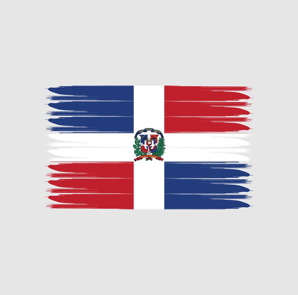 drapeau de la république dominicaine avec style grunge vecteur