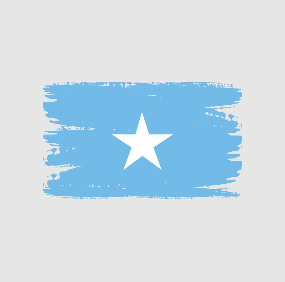 drapeau de la somalie avec style pinceau vecteur