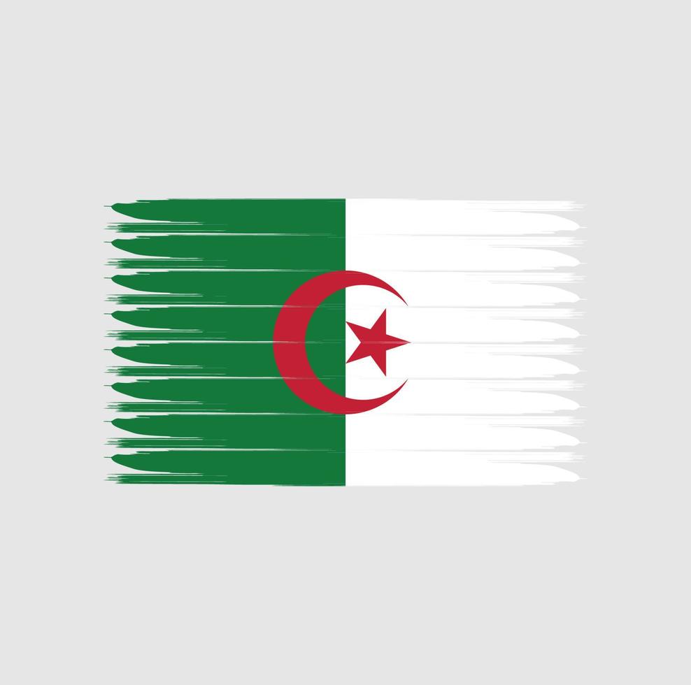 drapeau de l'algérie avec style grunge vecteur