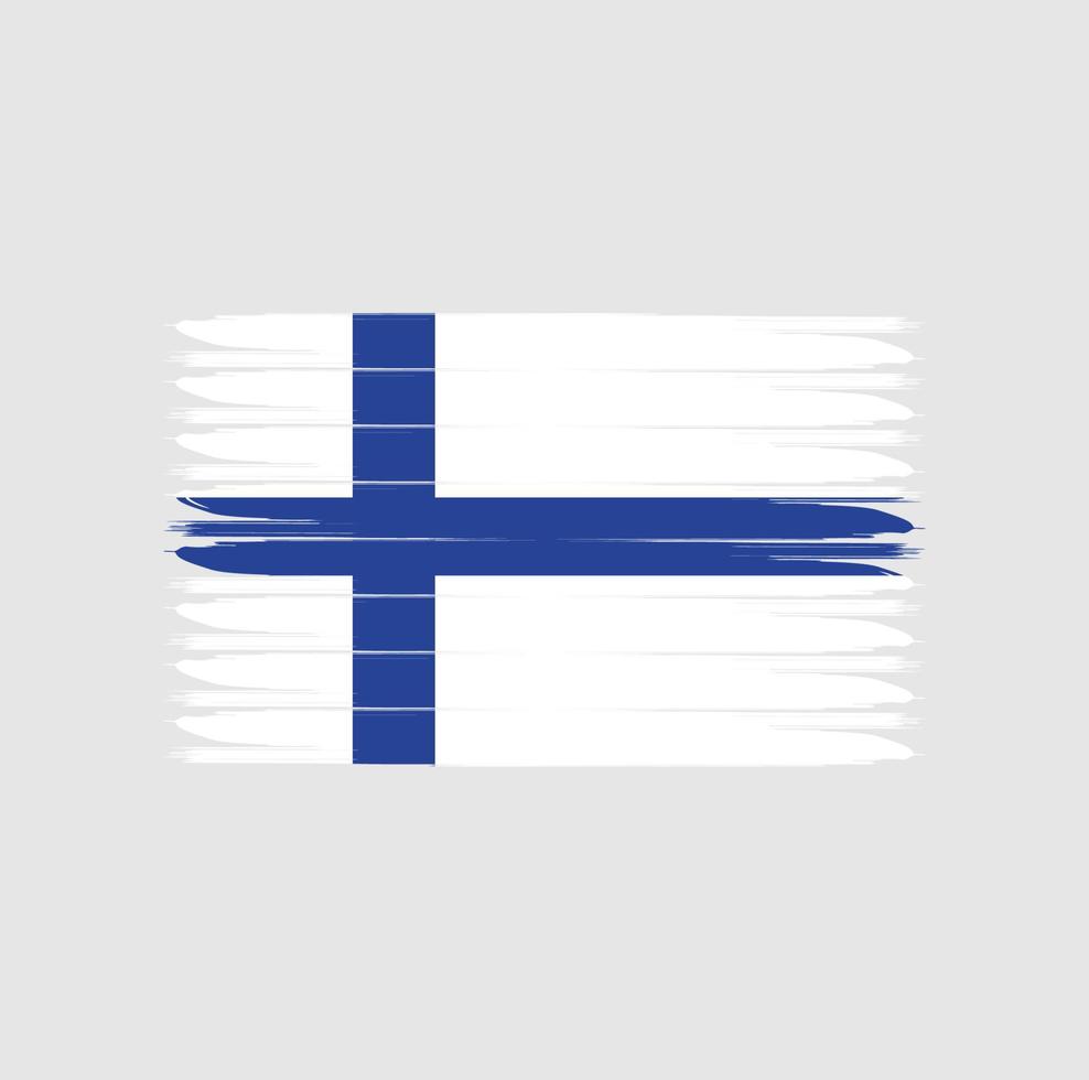 drapeau de la finlande avec style grunge vecteur