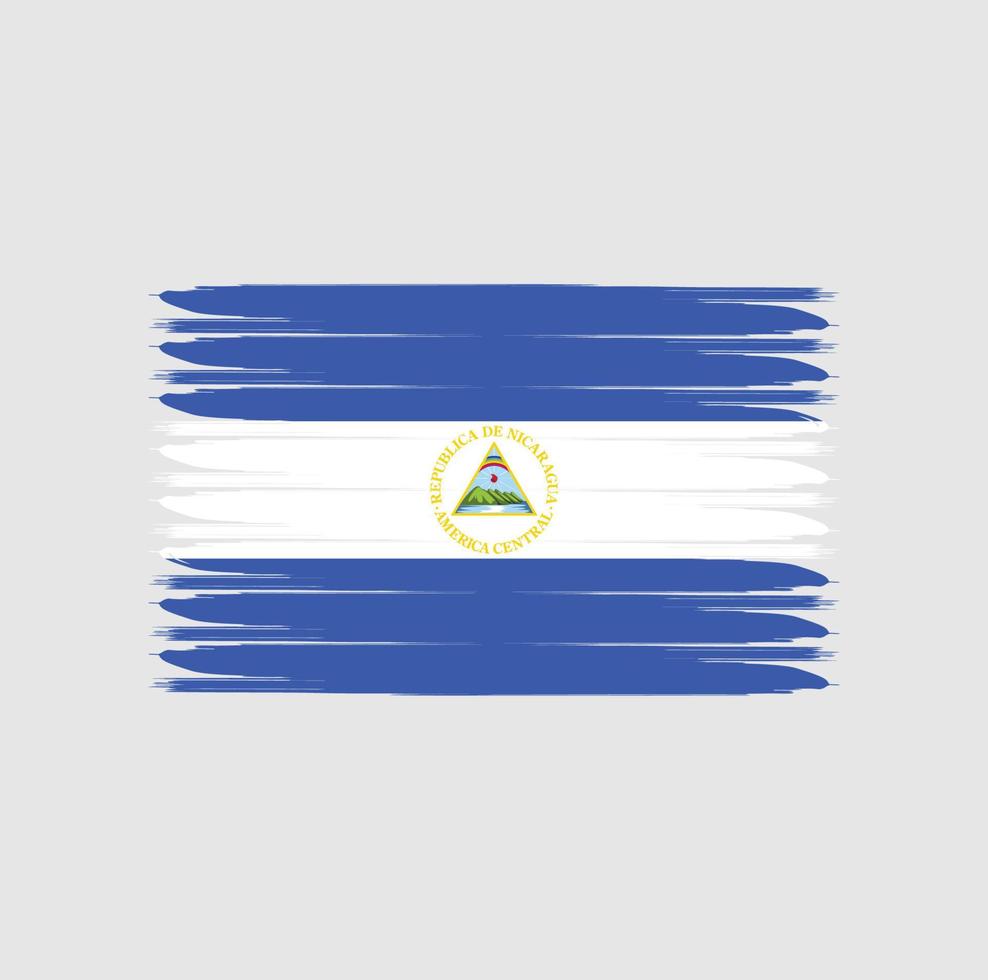 drapeau du nicaragua avec style grunge vecteur