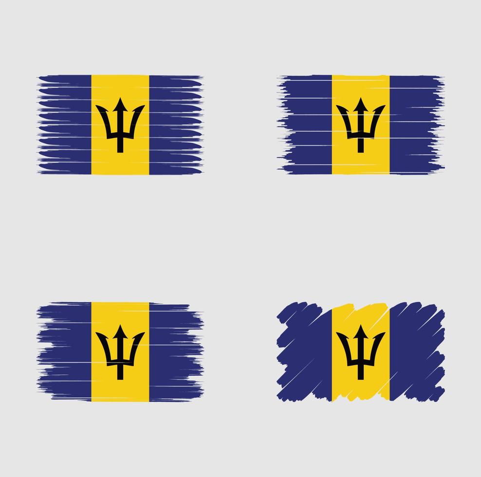 drapeau de collection de la barbade vecteur