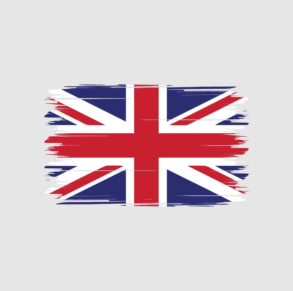 vecteur de drapeau du royaume uni avec style pinceau aquarelle