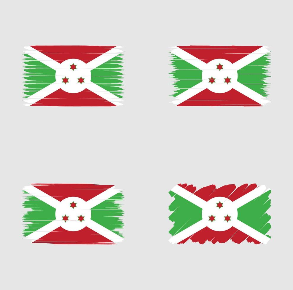 drapeau de collection du burundi vecteur