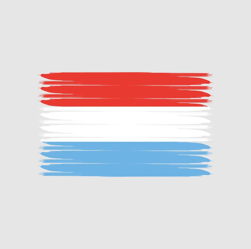 drapeau du luxembourg avec style grunge vecteur