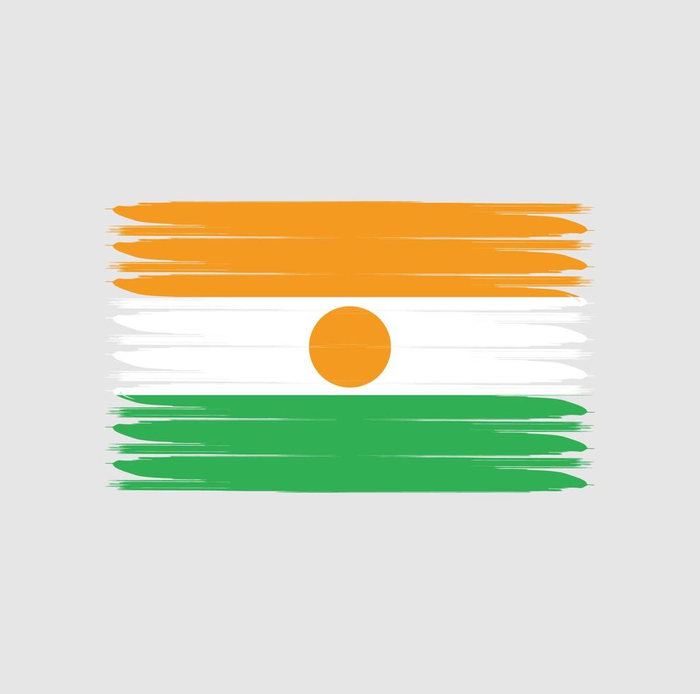 drapeau du niger avec style grunge vecteur