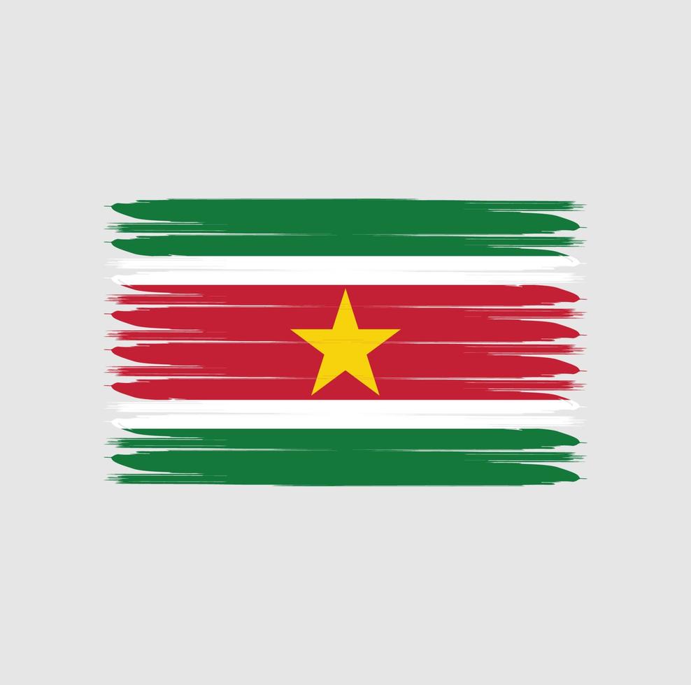 drapeau du suriname avec style grunge vecteur