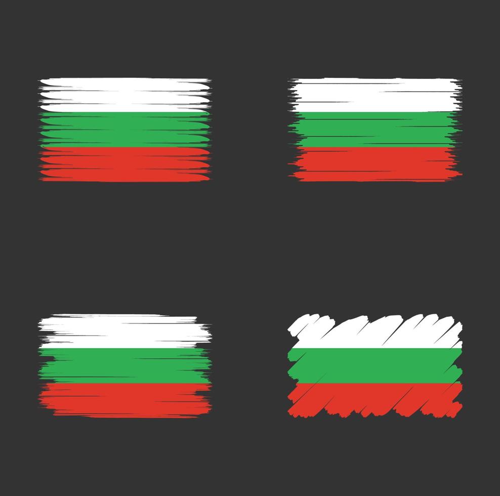 drapeau de collection de la bulgarie vecteur