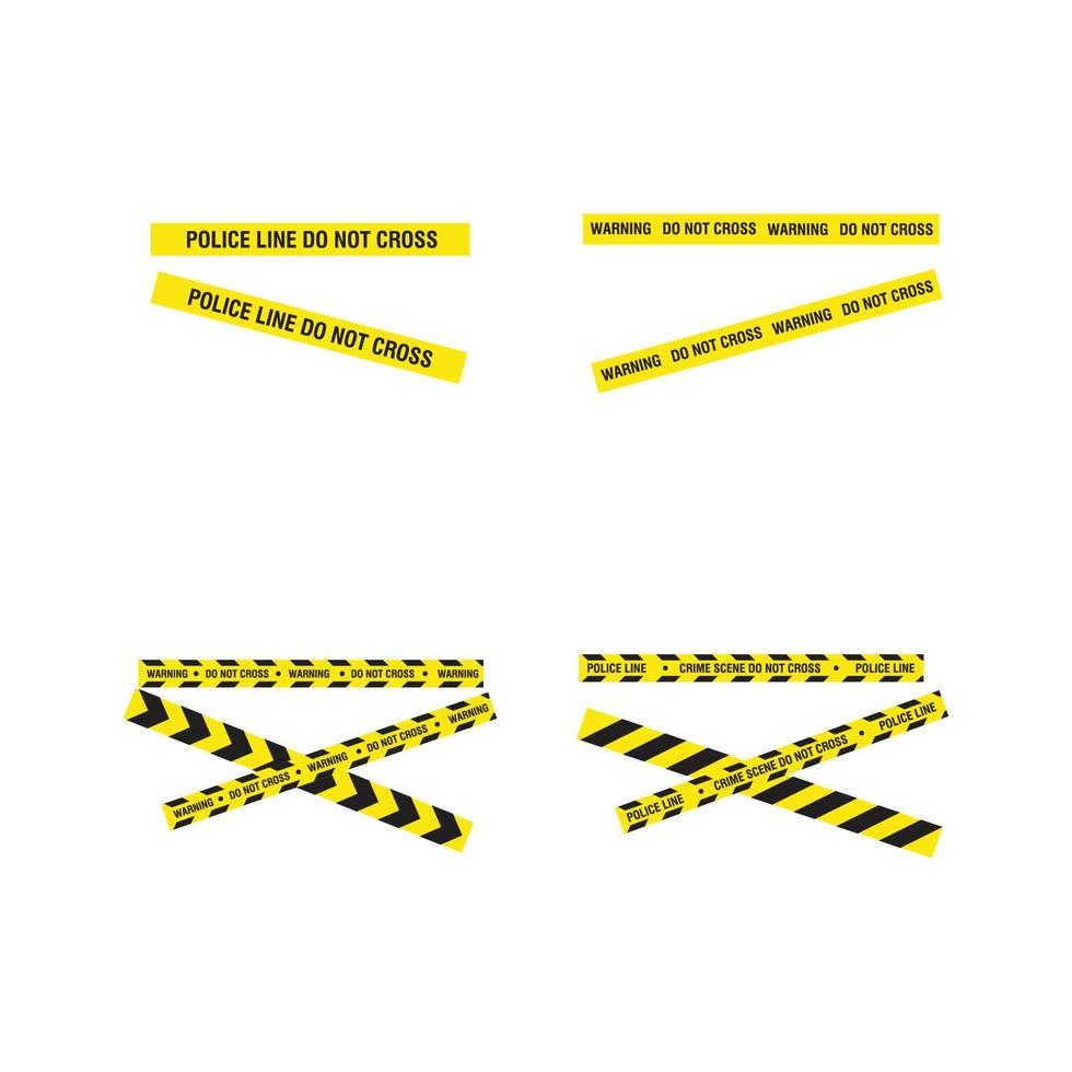 conception d'illustration vectorielle bande de police noir et jaune vecteur