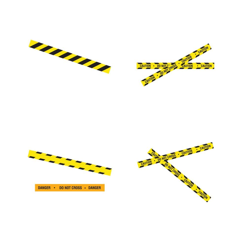 conception d'illustration vectorielle bande de police noir et jaune vecteur