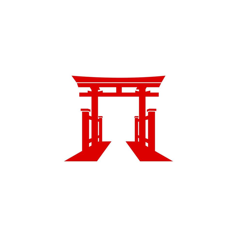 Japon voyage torii gate icône vector illustration